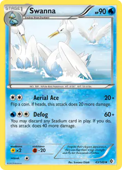 Swanna 43/149 Uncommon card from Boundaries Crossed