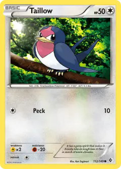Taillow 112/149 Common card from Boundaries Crossed