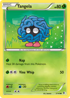 Tangela 5/149 Common card from Boundaries Crossed