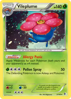 Vileplume 3/149 Rare Holo card from Boundaries Crossed