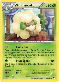 Whimsicott 15/149 Rare card from Boundaries Crossed