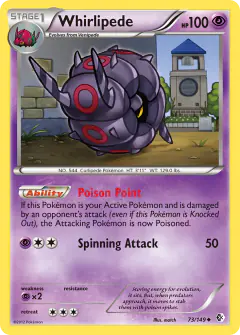Whirlipede 73/149 Uncommon card from Boundaries Crossed