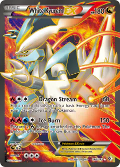 White Kyurem-EX 146/149 Rare Ultra card from Boundaries Crossed