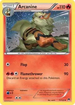 Arcanine 11/122 Uncommon card from BREAKpoint
