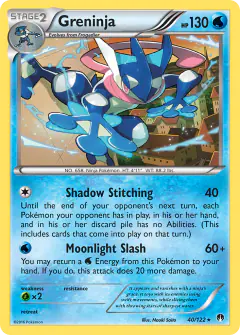 Greninja 40/122 Rare card from BREAKpoint