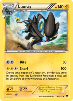 Luxray 46/122 Rare card from BREAKpoint