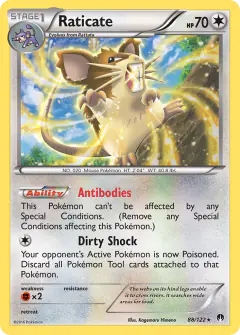 Raticate 88/122 Rare card from BREAKpoint