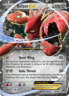 Scizor-EX 76/122 Rare Holo EX card from BREAKpoint