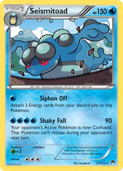 Seismitoad 35/122 Rare card from BREAKpoint