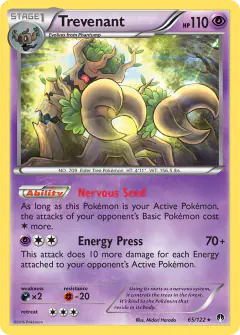 Trevenant 65/122 Rare card from BREAKpoint