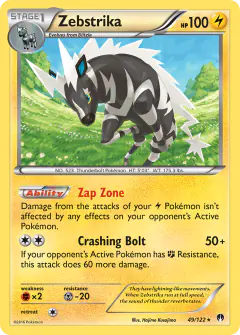 Zebstrika 49/122 Rare card from BREAKpoint