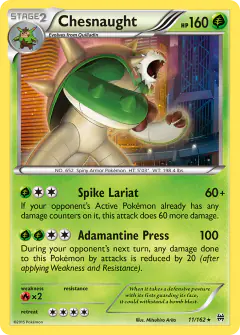Chesnaught 11/162 Rare Holo card from BREAKthrough