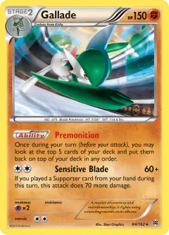 Gallade 84/162 Rare Holo card from BREAKthrough