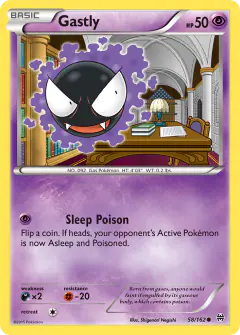 Gastly 58/162 Common card from BREAKthrough