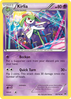 Kirlia 69/162 Uncommon card from BREAKthrough