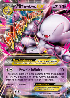 M Mewtwo-EX 64/162 Rare Holo EX card from BREAKthrough