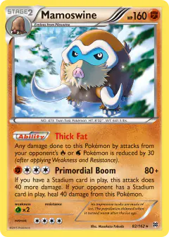 Mamoswine 82/162 Rare Holo card from BREAKthrough