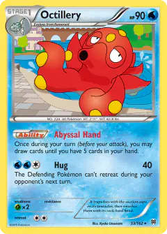 Octillery 33/162 Rare Holo card from BREAKthrough