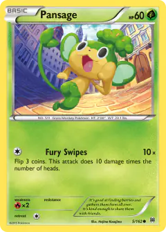 Pansage 5/162 Common card from BREAKthrough