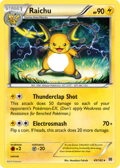Raichu 49/162 Rare card from BREAKthrough