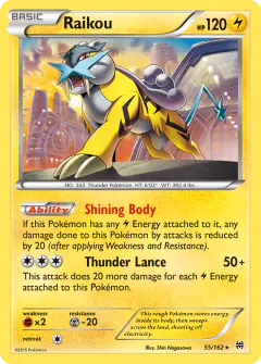 Raikou 55/162 Rare Holo card from BREAKthrough