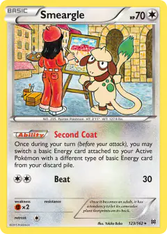 Smeargle 123/162 Rare card from BREAKthrough