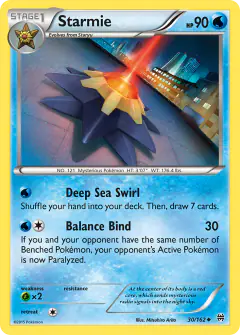 Starmie 30/162 Uncommon card from BREAKthrough