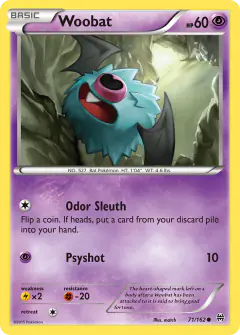 Woobat 71/162 Common card from BREAKthrough
