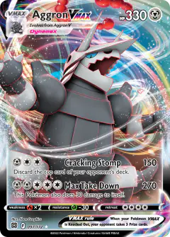 Aggron VMAX 097/172 Rare Holo VMAX card from Brilliant Stars