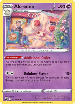 Alcremie 071/172 Rare card from Brilliant Stars
