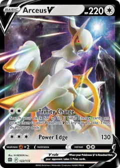 Arceus V 122/172 Rare Holo V card from Brilliant Stars