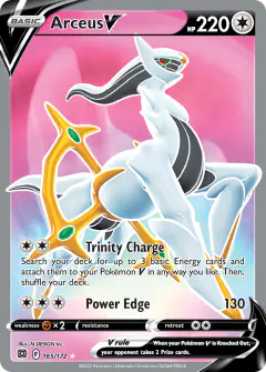 Arceus V 165/172 Rare Ultra card from Brilliant Stars