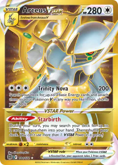 Arceus VSTAR 184/172 Rare Secret card from Brilliant Stars