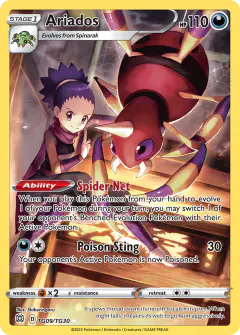 Ariados TG09/TG30 Trainer Gallery Rare Holo card from Brilliant Stars