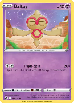 Baltoy 058/172 Common card from Brilliant Stars