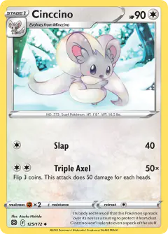 Cinccino 125/172 Uncommon card from Brilliant Stars