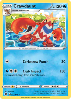 Crawdaunt 033/172 Uncommon card from Brilliant Stars