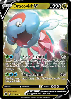 Dracovish V 114/172 Rare Holo V card from Brilliant Stars