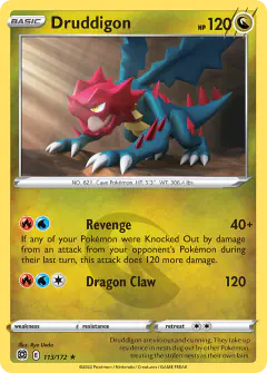 Druddigon 113/172 Rare card from Brilliant Stars
