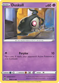 Duskull 060/172 Common card from Brilliant Stars