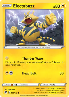 Electabuzz 046/172 Common card from Brilliant Stars