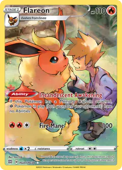 Flareon TG01/TG30 Trainer Gallery Rare Holo card from Brilliant Stars