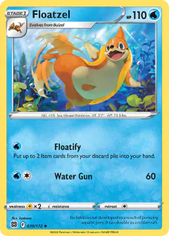 Floatzel 039/172 Uncommon card from Brilliant Stars