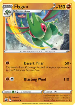 Flygon 076/172 Rare card from Brilliant Stars