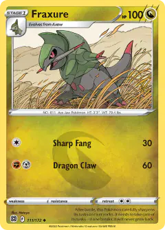 Fraxure 111/172 Uncommon card from Brilliant Stars