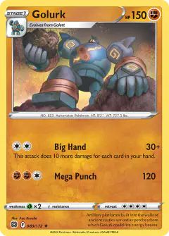 Golurk 083/172 Rare card from Brilliant Stars
