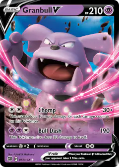 Granbull V 057/172 Rare Holo V card from Brilliant Stars