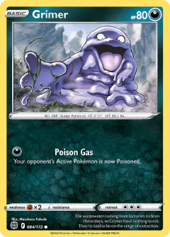 Grimer 084/172 Common card from Brilliant Stars