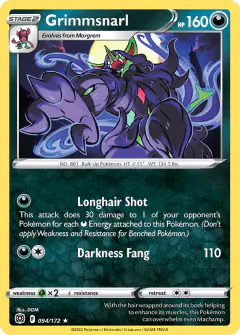 Grimmsnarl 094/172 Rare card from Brilliant Stars