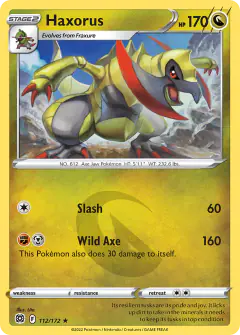 Haxorus 112/172 Rare card from Brilliant Stars